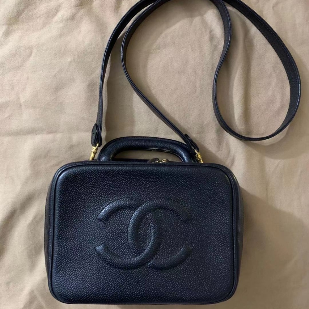 Chanel Vintage Timeless Zip around Vanity Case